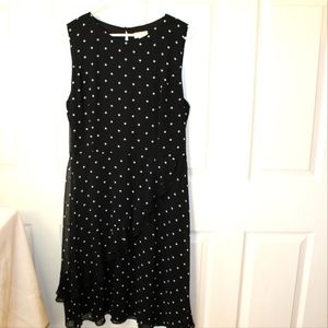 Black poka dot dress